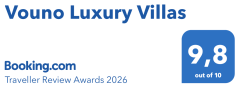 Vouno Luxury Villas Booking.com Award